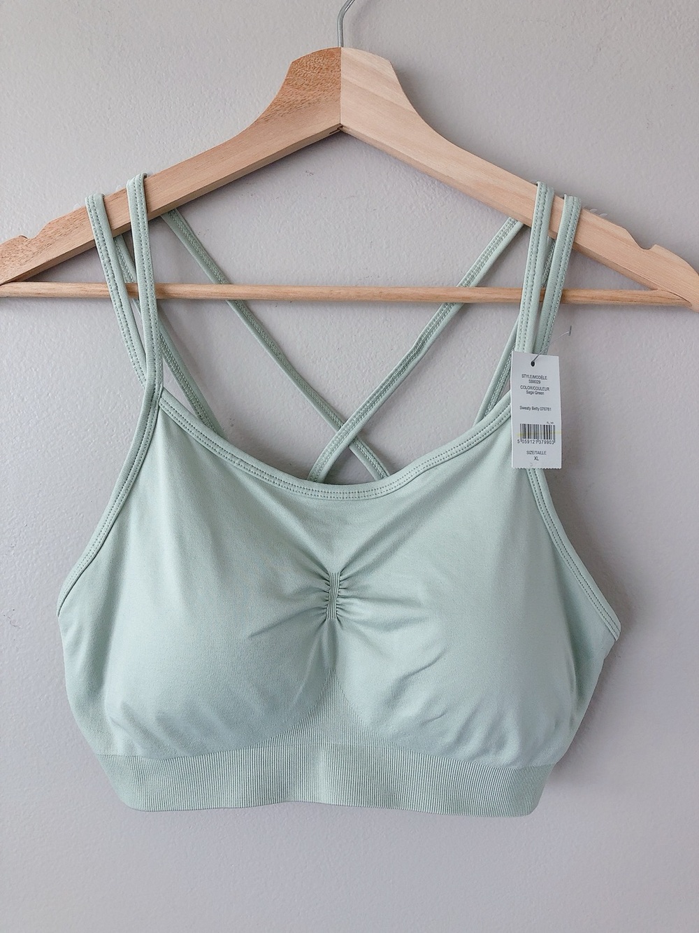 Sweaty Betty Mint Green Double-Strap Sports Bralette
